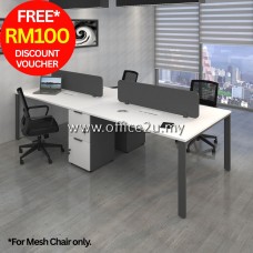 BM4K : BEMA SERIES 4-SEATERS WORKSTATION (FREE RM100 DISCOUNT VOUCHER)